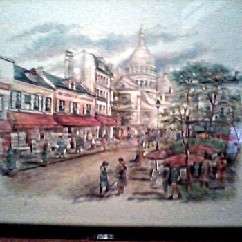 MONTMARTRE, LA PLACE DU TERTRE /WATERCOLOR PRINT CIRCA 1980's - Posters and Prints