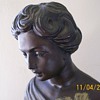 Vintage 28" Tall Plaster Statue Woman with Cherub
