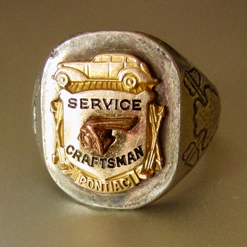 1930s Pontiac service ring - Advertising