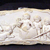 Huge and rare pre ban ivory cameo of cherubs