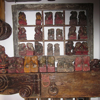 Antique chinese foo dogs
