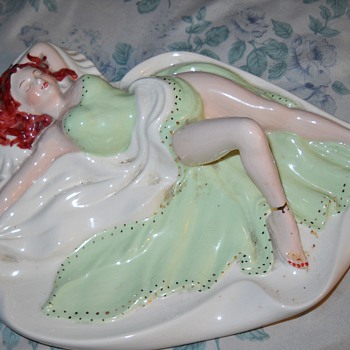 THE RED HEADED LADY - Art Pottery
