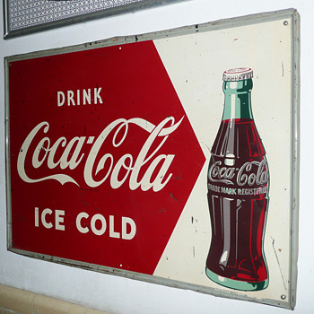 Coca Cola Tin Sign 1950's 