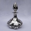 Silver overlaid glass Decanter