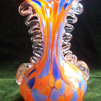 Clichy Victorian Vase - Art Glass