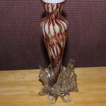Unusual Footed Vasse - Art Glass