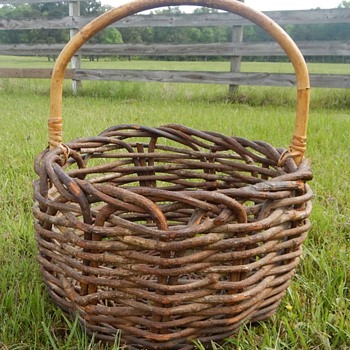 Folk Art Twig Branch Large Basket - Folk Art