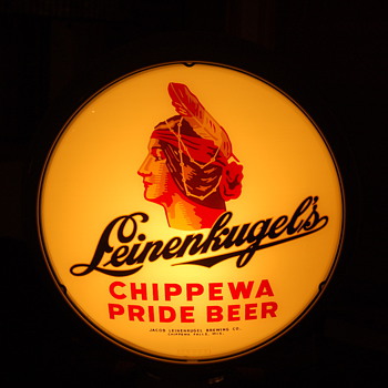 Reverse-on-Glass Beer Advertising Globes - Breweriana