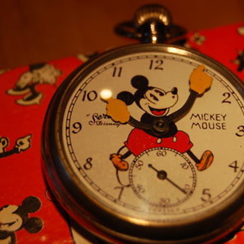 1934 "Services" Mickey Mouse English Pocketwatch Prototype? - Pocket Watches