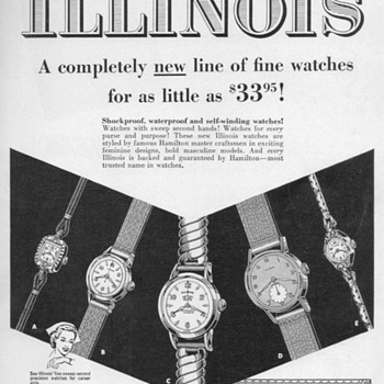 1953 - Hamilton/Illinois Watch Advertisement