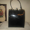 OMG !  Lewis Black Patent Leather Handbag !  1940's-1950s