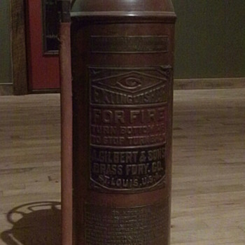 Old Copper Fire Extinguisher