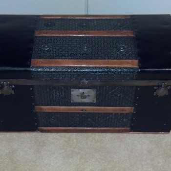 Refinished Antique Child's Trunk @ Turtle Hasps - Furniture