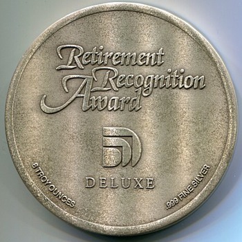 Unusual Retirement Medal - Advertising