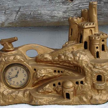 March 19, 1929 New Haven Clock Co. German Castle Clock/Lamp