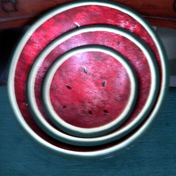 Old Watermelon  wooden bowls