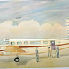 Like to get some I.D. on this artist..early 50's commerial airliner. Thanks