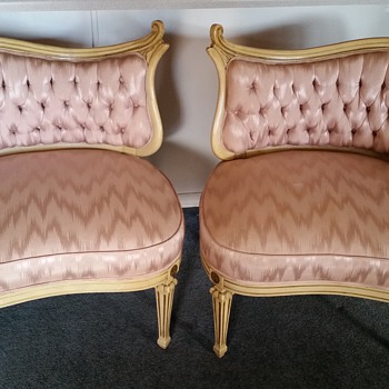 Who is the maker of these Antique Fireside Italian or French Chairs? - Furniture