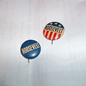 ROOSEVELT BUTTONS/ WILKIE  EVERSHARP PENCIL - Medals Pins and Badges