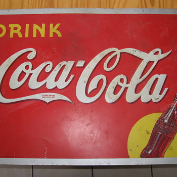 1939 Coca-Cola Tin Sign - Coca-Cola
