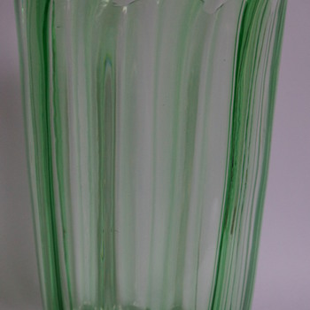 Webb Uranium Green Vase - Art Glass