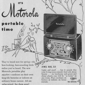1950 - Motorola Model 5J1 Radio Advertisement - Advertising
