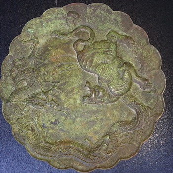 CHINESE BRONZE CHARGER - Asian