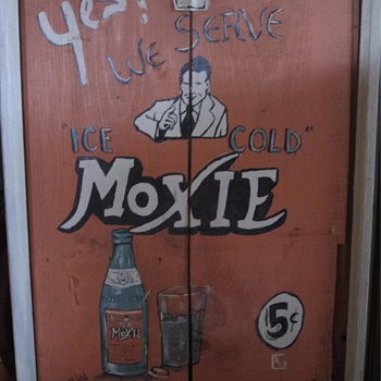 Old Moxie Sign - wooden - Signs