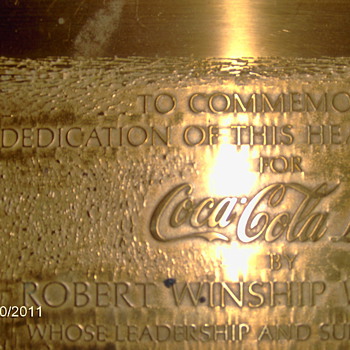 bronze dedication plaque