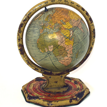 1930's metal world globe