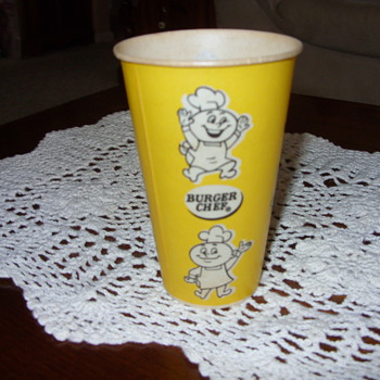 1960s burger chef wax cup - Advertising