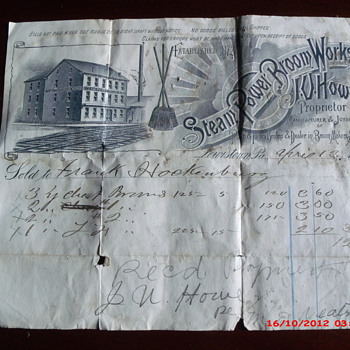 Another from my local items collection, a receipt from 1894