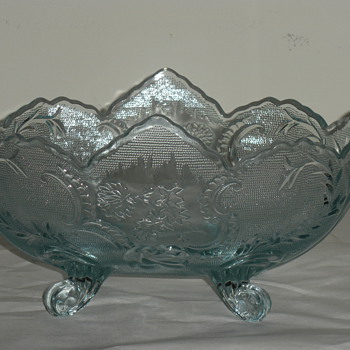 Aqua Footed Bowl - Glassware