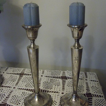 Candle Holders, filled with cement?