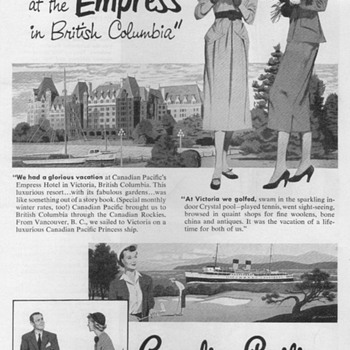 1951 - Canadian Pacific Cruise Line Advertisements