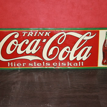coca cola tin sign