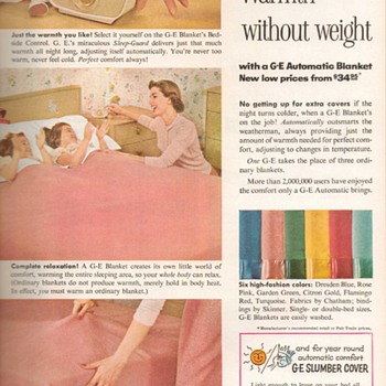 1955 - Gen. Elec. Heated Blanket Advertsement - Advertising