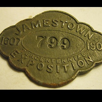 Jamestown Exposition Employee Badge