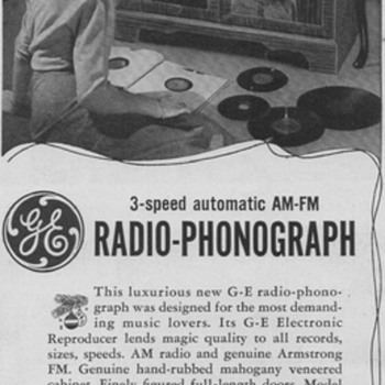 1950 - General Electric Model 755 Radio/Phono Advertisement