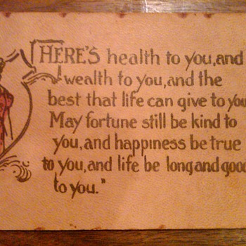 Leather postcard/book mark