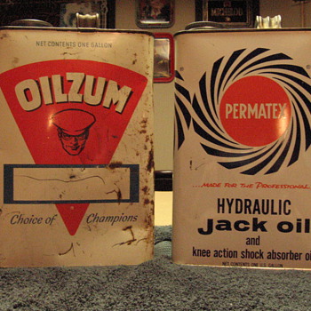 Oilzum And Permatex Cans