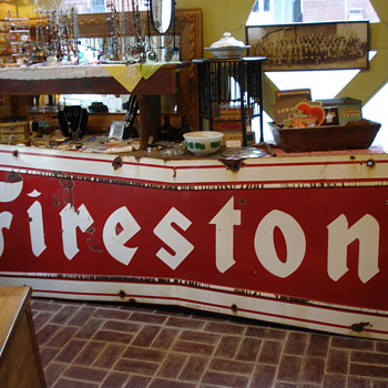 Vintage Firestone Sign, my newest find! It hung in Fairfield Illinois!
