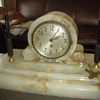 Seth Thomas 7 jewel onyx desk set