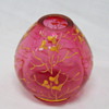 Small Bohemian Art Glass Vase with Enamel - Unsigned