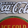 Coca Cola 1930s Porcelain Cooler Sign
