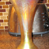 L C Tiffany Favrile 1554 - GOLD IRIDESCENT TRUMPETED VASE 