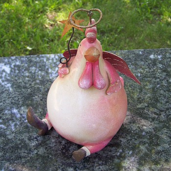 Angel Chicken Bank With Witches Boots! - Coin Operated
