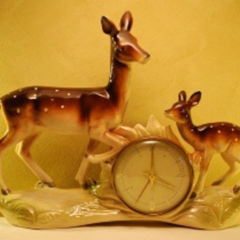 Jema Holland (459) Deer With Fawn Mantle Clock - Clocks