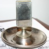 Old Metal Ashtray with match box holder