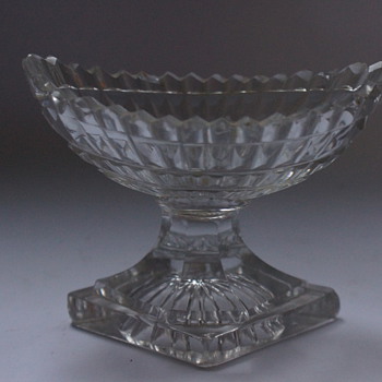 Irish Pedestal Salt Boat - Glassware